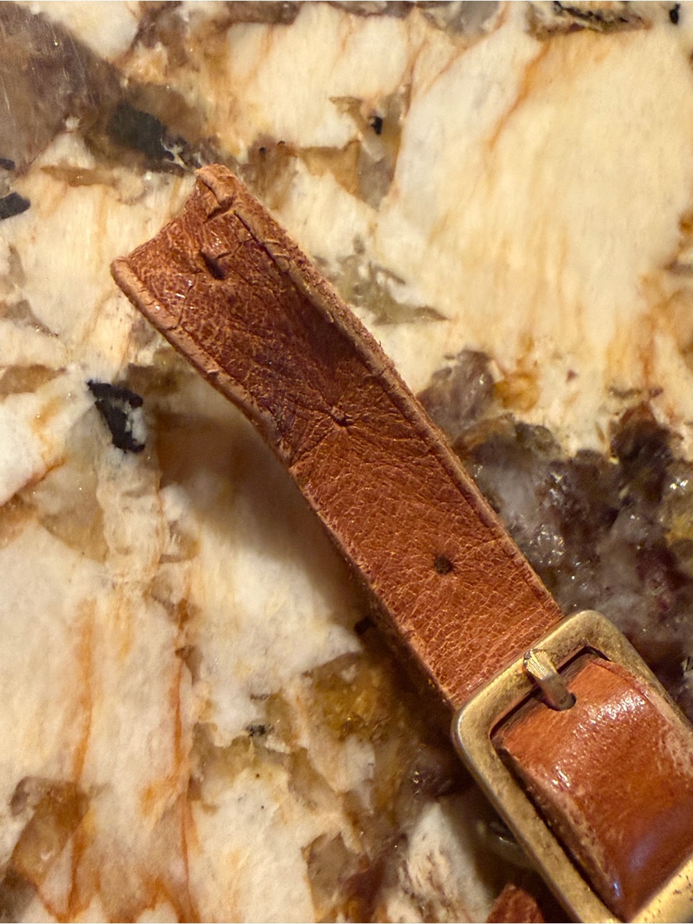 Louis Vuitton Brown Leather Luggage Tag Stamped - Picture 3 of 6
